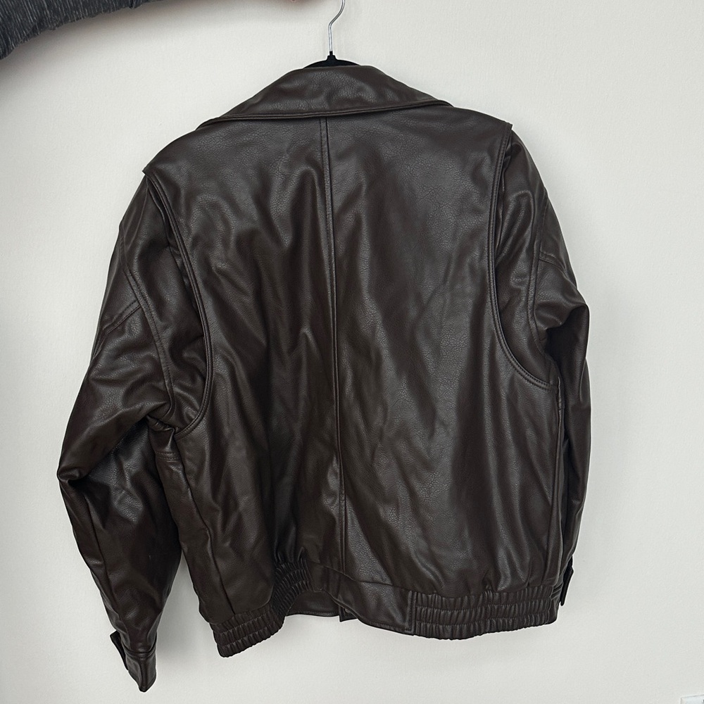 Divided Dark Brown Bomber Jacket - Picture 3 of 4